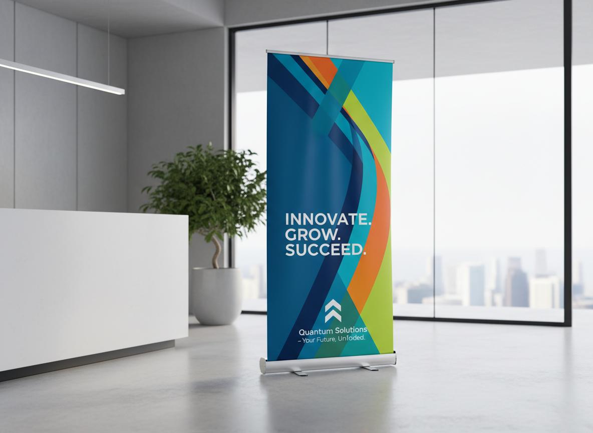 Portable retractable pull-up banners for trade shows