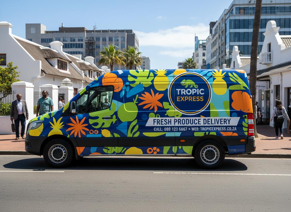 Vehicle wraps and vinyl lettering for mobile advertising